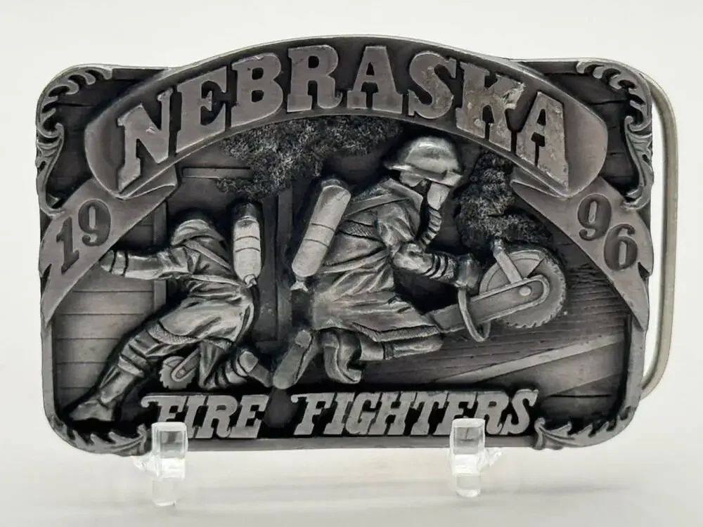 Siskiyou Buckle Co. Nebraska Firefighter 1996 Limited Edition No. 330 of 500